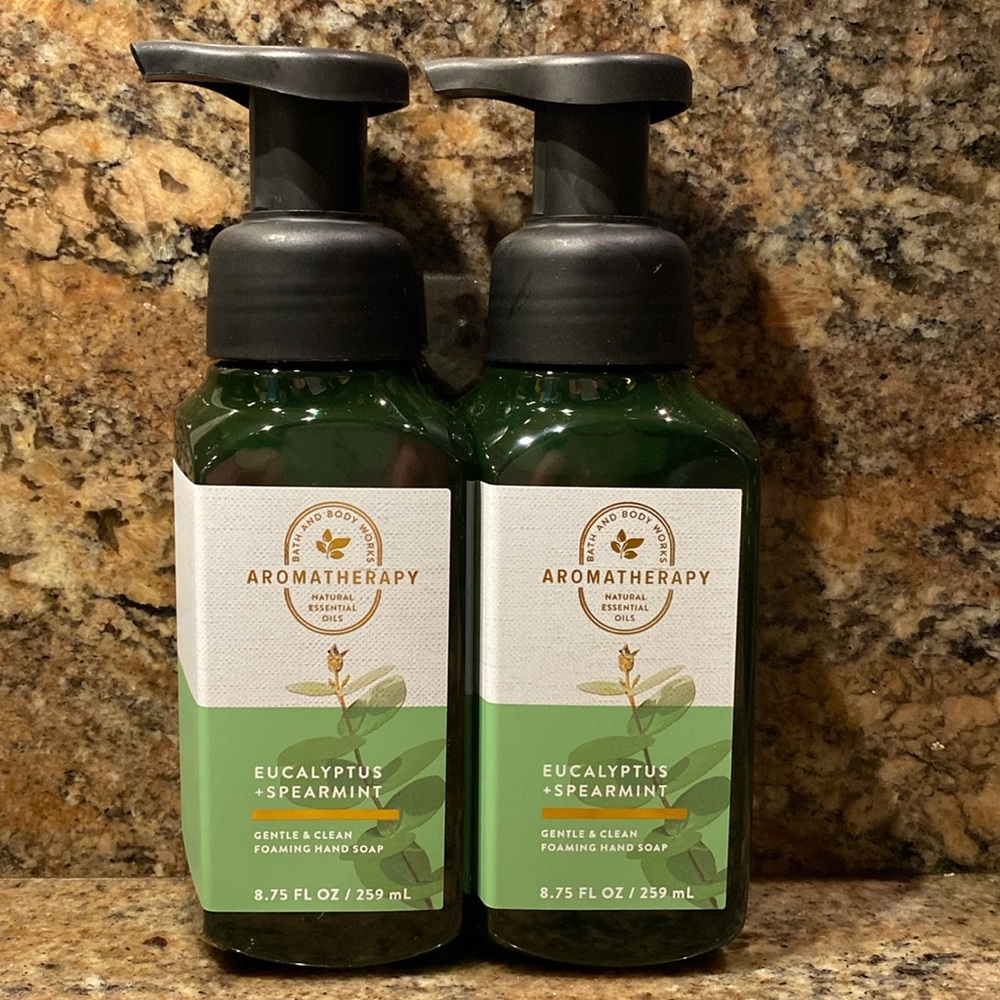 Two “EUCALYPTUS+SPEARMINT” BBW 8.75 fl oz, Gentle & Clean Foaming Hand Soap, NWT